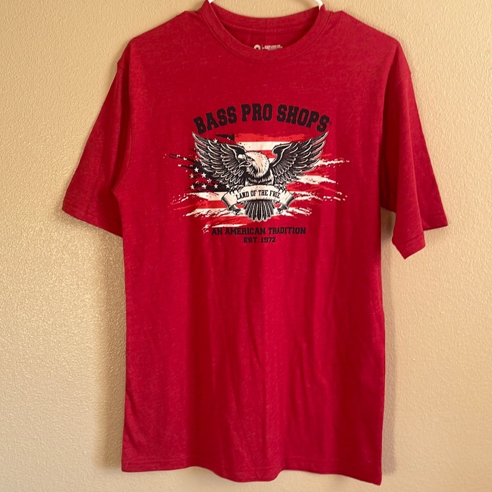 Men’s Bass‎ Pro Shop Land of the Free Tee Shirt Size small